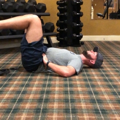 Working on expanding the midsection 360 degrees avoiding the chest rising and falling with each inhale/exhale.